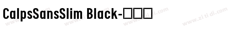 CalpsSansSlim Black字体转换